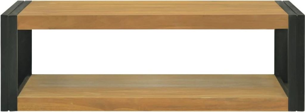 vidaXL Wand-Badregal 110x45x35 cm Massivholz Teak Produktbild 