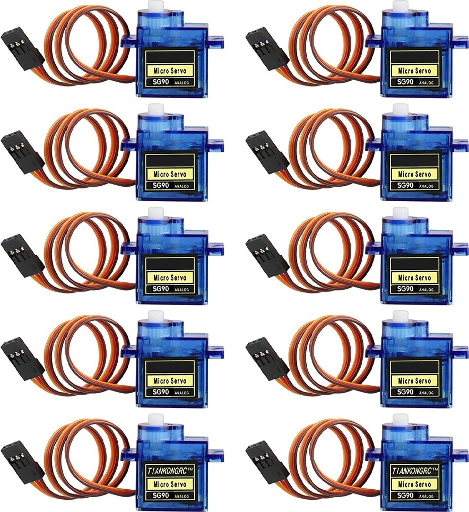 10x SG90 9g Micro Servo Motor für RC-Drohne / Auto / Flugzeug / Fahrzeuge