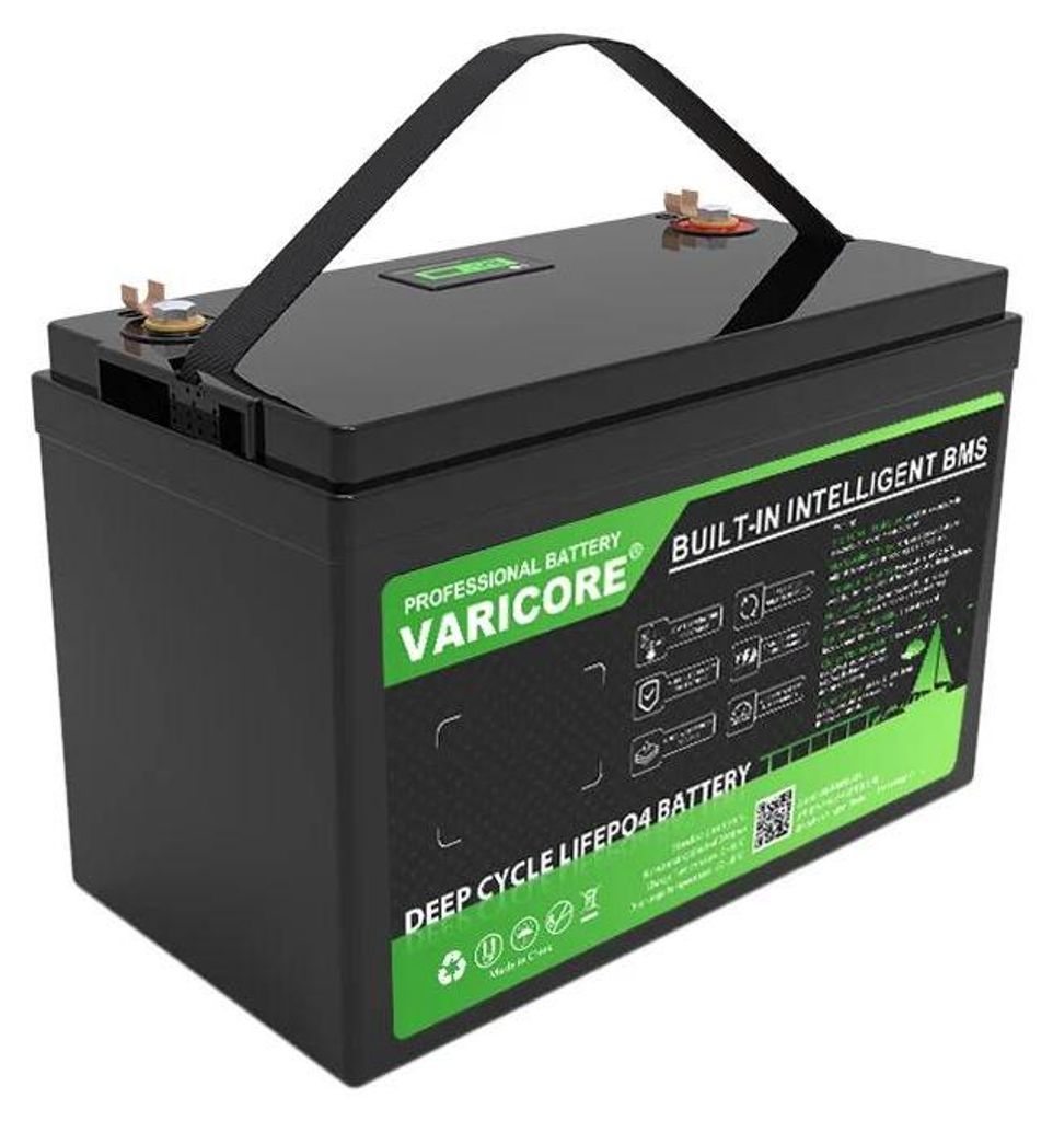LiFePO4 24V 100Ah Akku - Lithium-Eisenphosphat Batterie - Deep-Cycle Solarbatterie - Versorgungsbatterie für Wohnmobil Boot Camping - Mit LCD Display