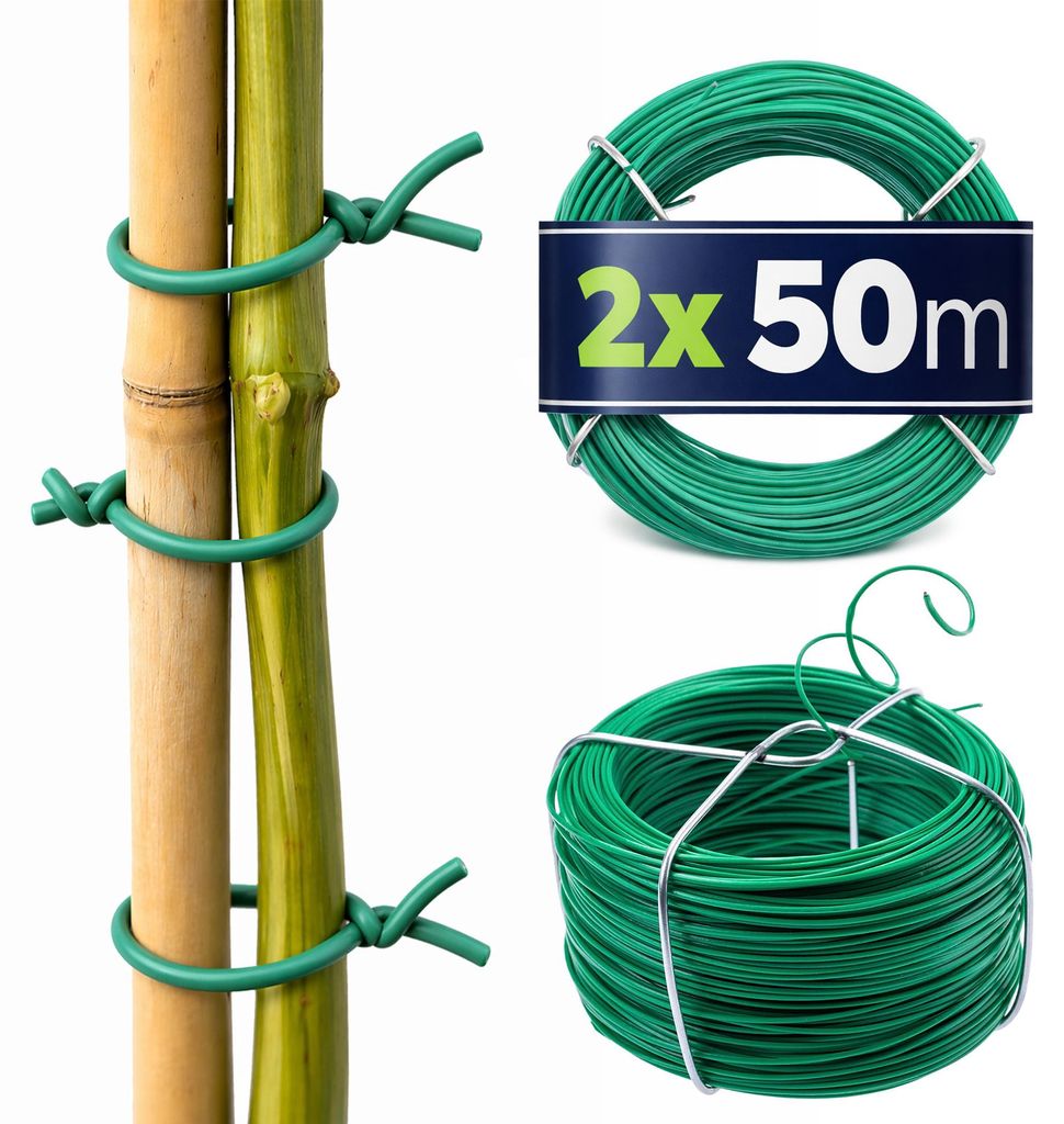 KADAX Pflanzendraht 100m (2x 50m), Gartendraht mit Produktbild 