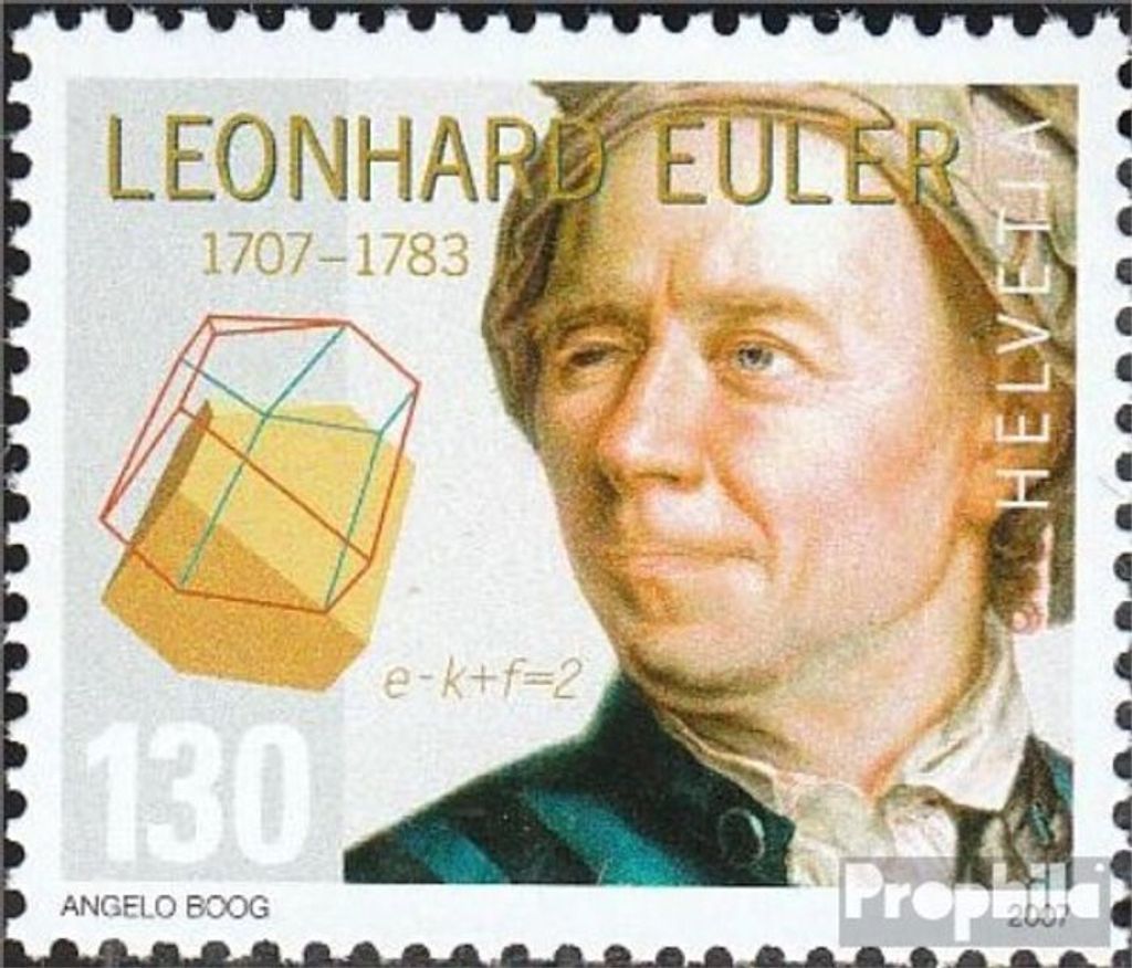 Briefmarken Schweiz 2007 Mi 1998 (kompl.Ausg.) gestempelt Leonhard Euler