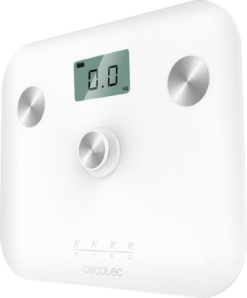 Cecotec Surface Precision EcoPower 10100 Full Healthy White Bathroom Scales with Push Button High Security Tempered Glass Surface Precision Sensors...