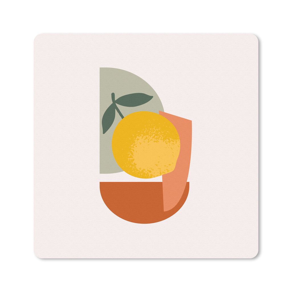 MuchoWow Mauspad Mousepad Zitrone - Grün - Rot 30x30 cm - Mousepads - Maus Mat - Pad - Mausunterlage - Gaming