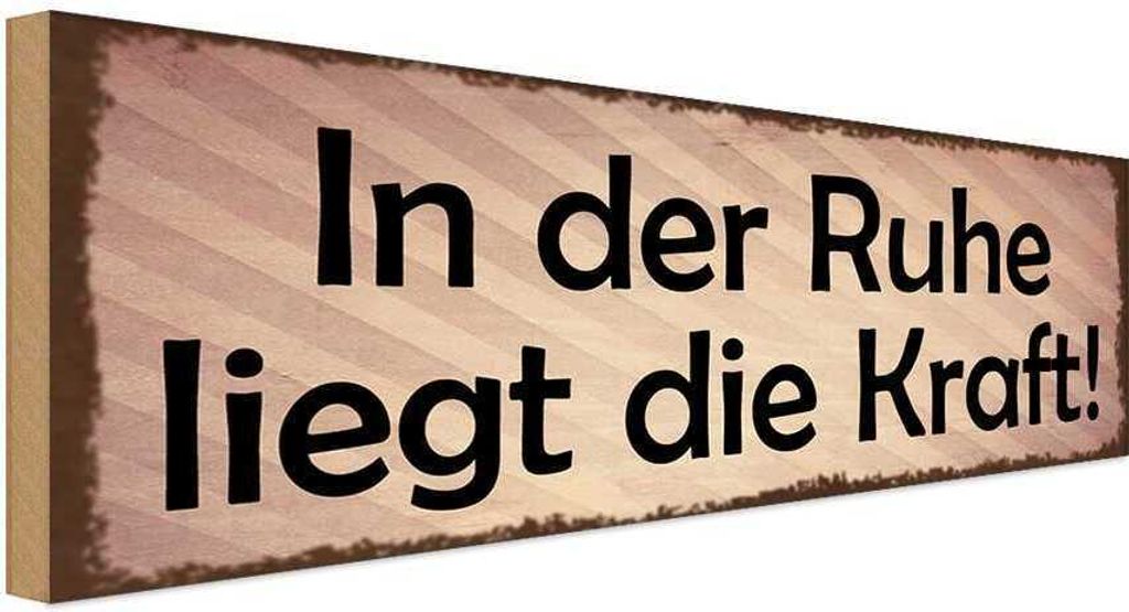 vianmo Holzschild 10x27 cm In der Ruhe liegt die Kraft Produktbild 