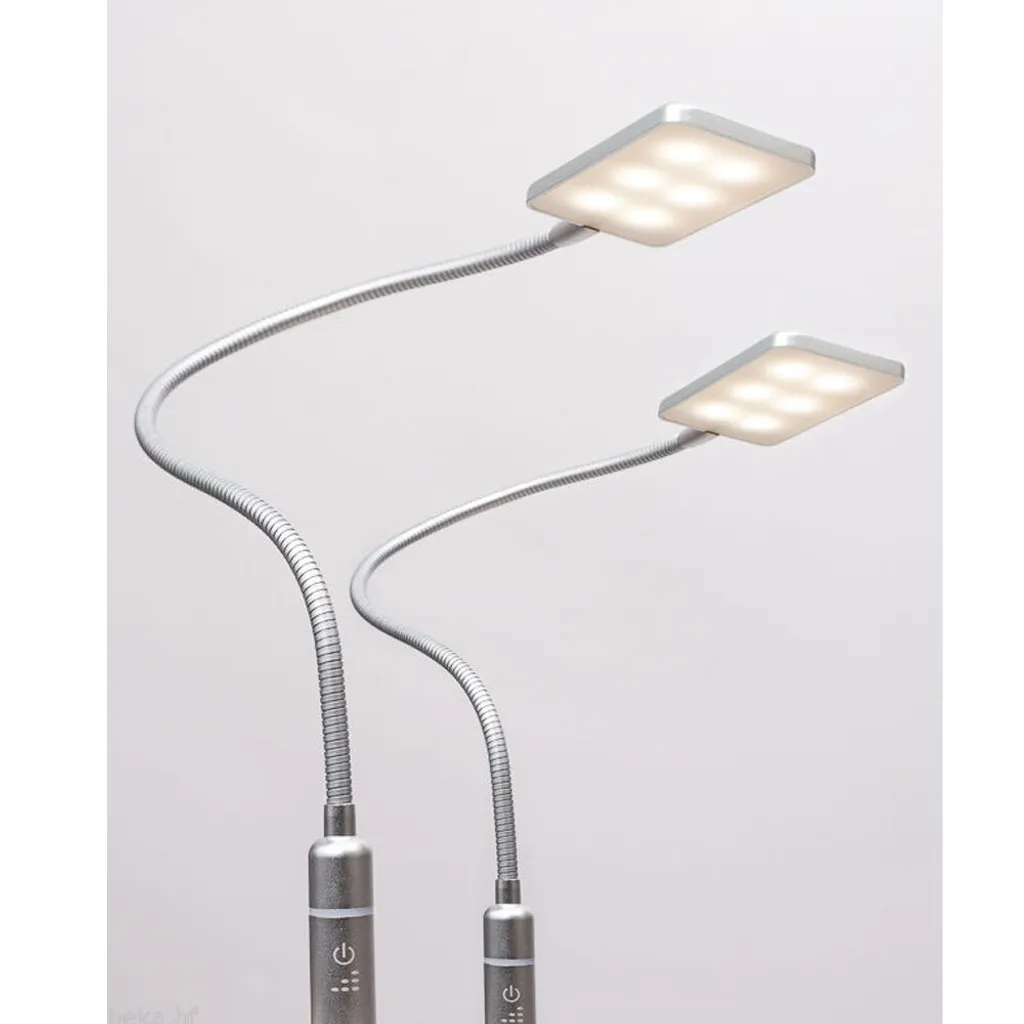 Liseuse de chevet LED flexible argentée lot de 2 lampes de lit murales 4W - 2