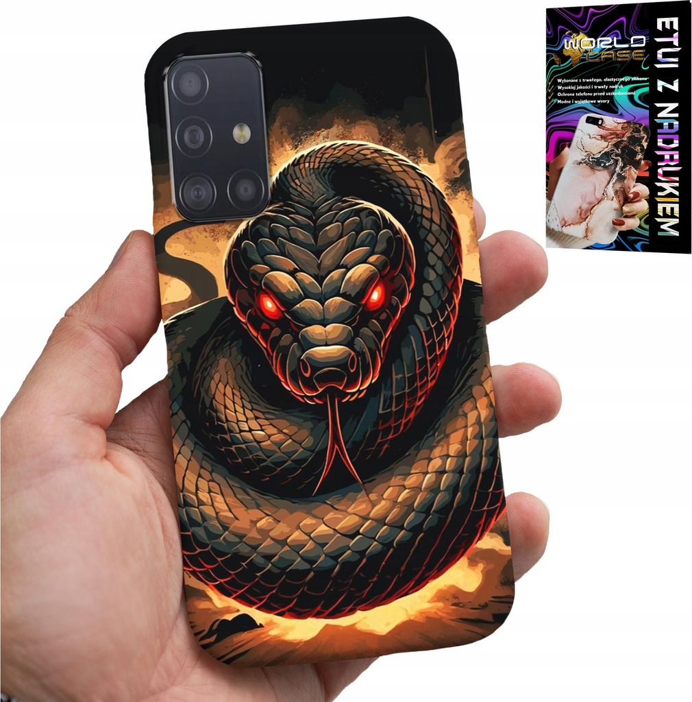 Gehäuse Für Samsung Galaxy M31S - Schlange, Kobra Schlangen Klapperschlange Gehäuse + Film