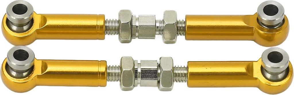 2pcs RC Lenkverknüpfungsstange Servo Pull Linkage Arm Aluminium Legierungsauto -Teile für MJX 14210 14209 16208 16209 1/14 Gold
