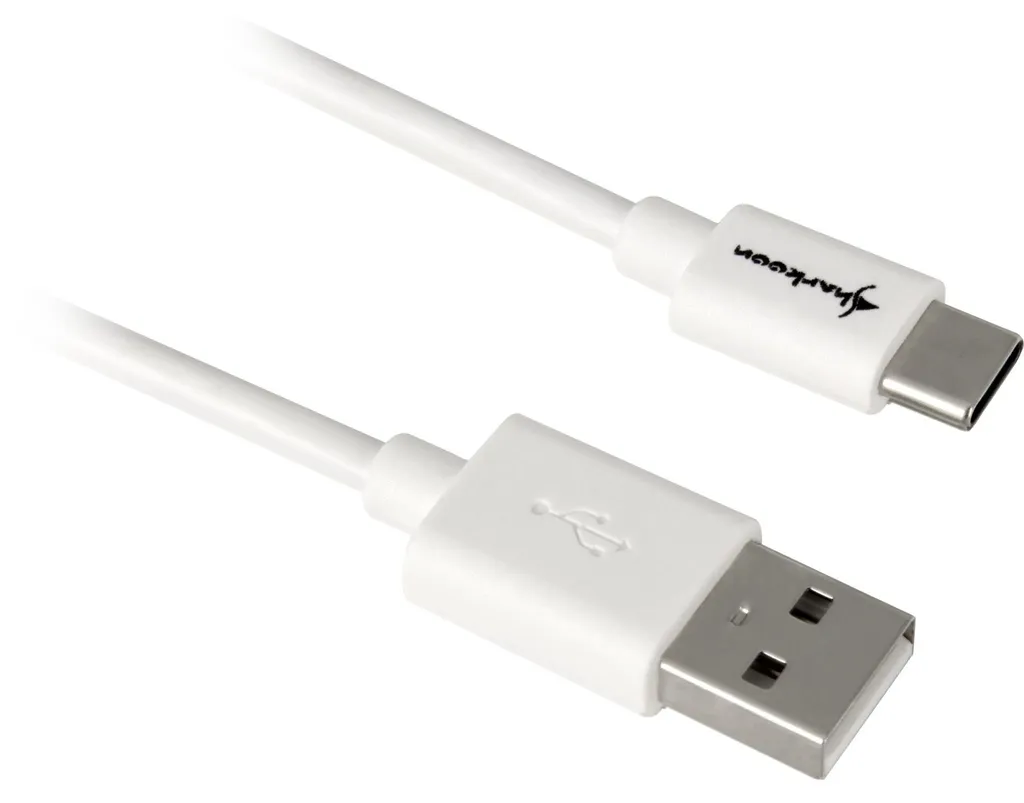 Câble USB-C Sharkoon blanc 1.5m idéal pour brancher votre smartphone