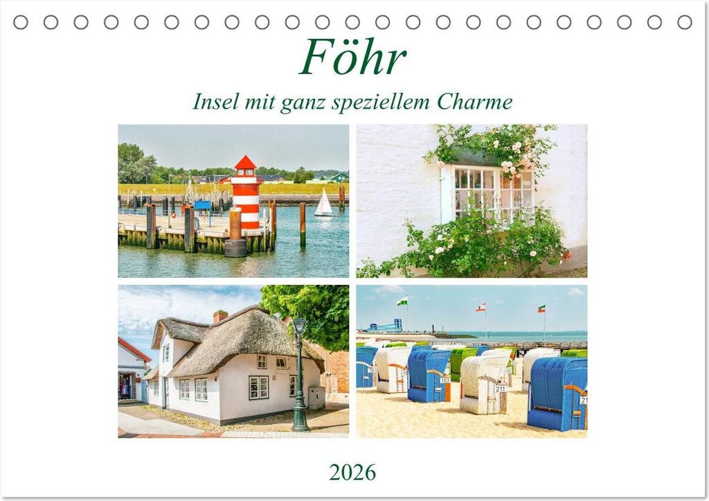 Föhr - Insel mit ganz speziellem Charme (Tischkalender 2026 DIN A5 quer), CALVENDO Monatskalender