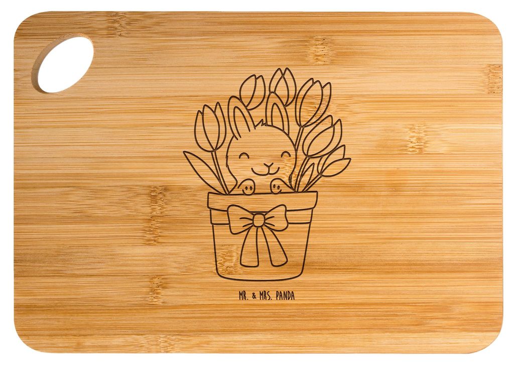 Mr. & Mrs. Panda Brett Hase Tulpen - Transparent - Geschenk, vesperbrett, Frühstücksbrettchen, Alternative zu Blumen, Blumenstrauß, Hackbrett, s...