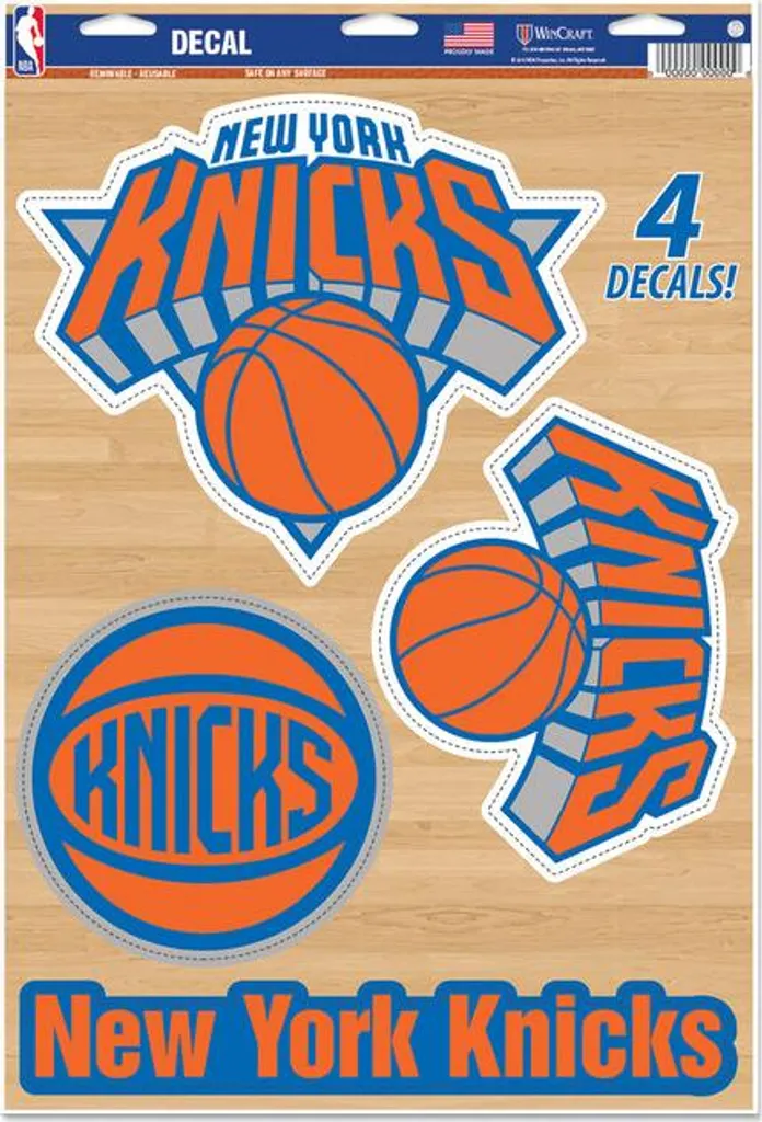 Décalcomanie NBA New York Knicks 11x17 - Vinyle Haute Qualité et Durable