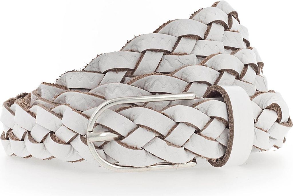 Vanzetti Leder Gürtel Braided Women's Belt W90 White weiß