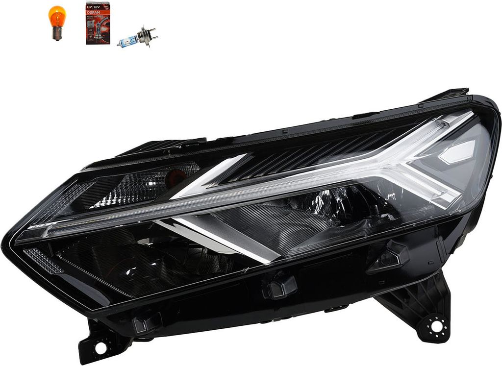 Johns, Scheinwerfer links + Osram Night Breaker Laser mit LWR passend für Dacia Sandero 251509 260605914R 260606033R