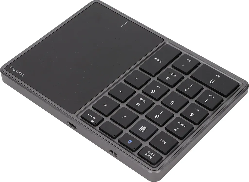 Extension Clavier Numérique pour Laptop avec Touchpad de Saisie Grise