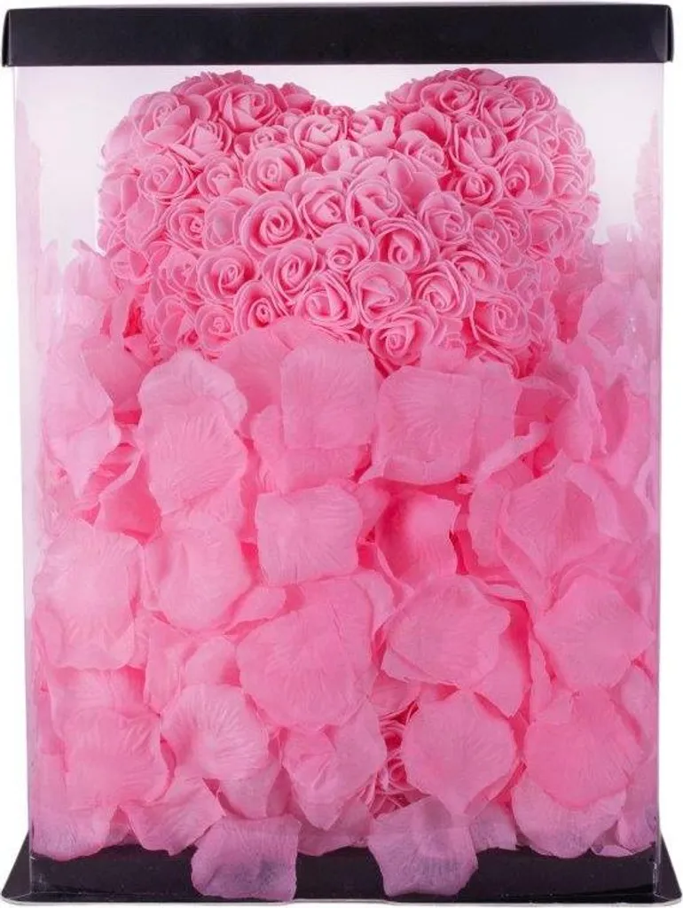 Ours en Rose Durable 40 cm pour un Cadeau Romantique qui ne se Fane Pas