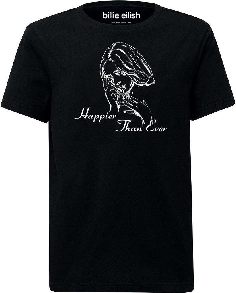 Amplified - "Happier Than Ever" T-Shirt für Herren/Damen Uni GD659 (XL) (Schwarz)