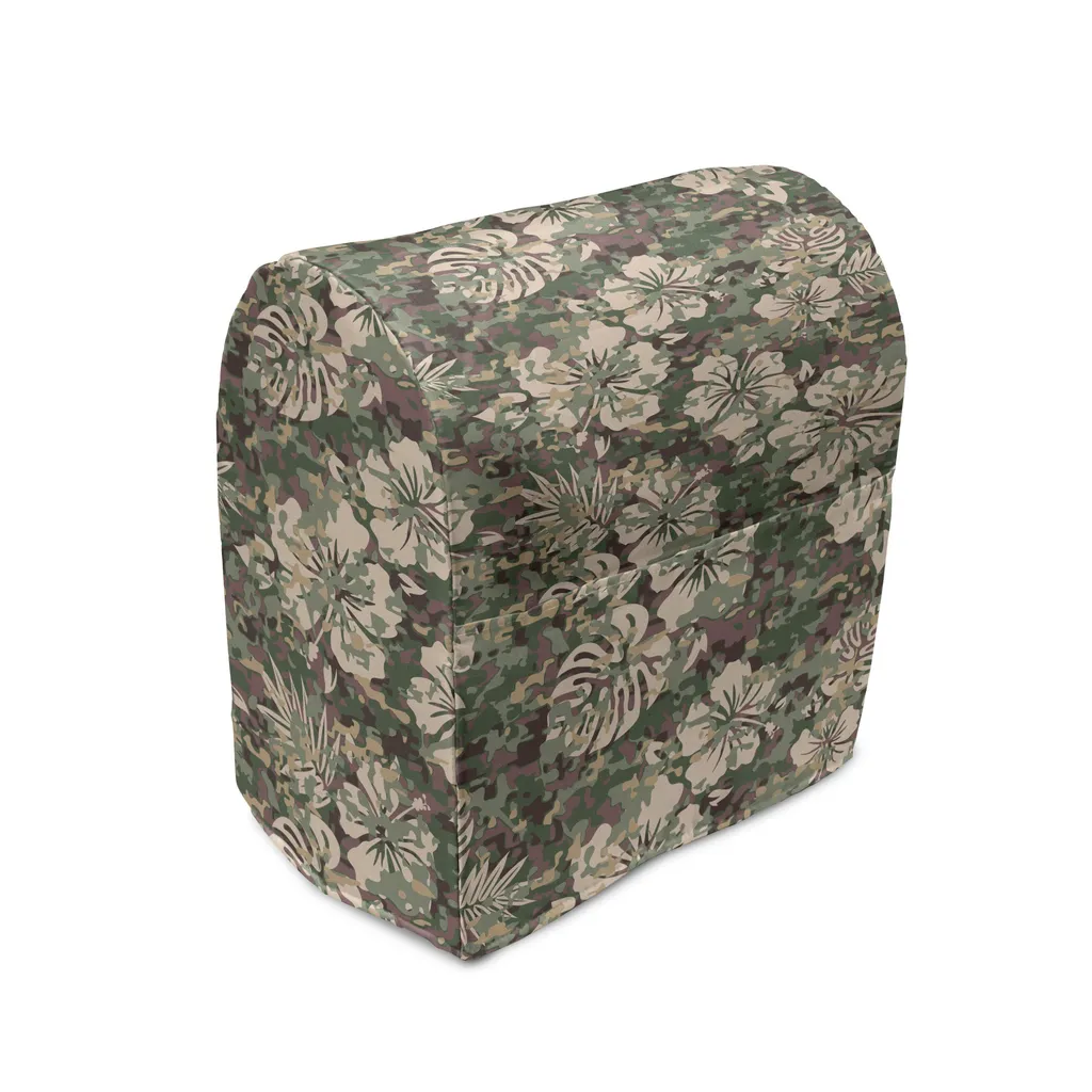 Housse mixeur robuste avec poches latérales motif floral tropical rose
