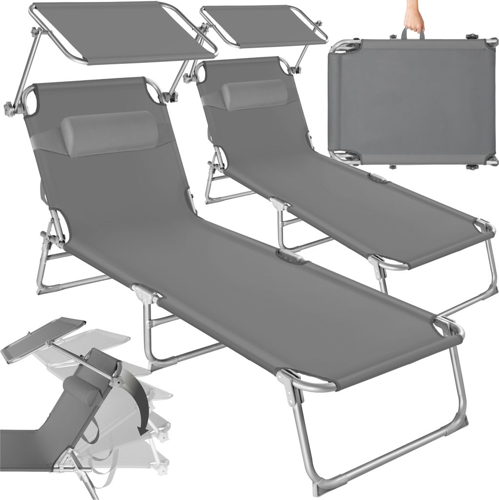 sada 2 skládacích zahradních lehátek Chloé 190 x 68 x 65 cm Obrázek produktu 18