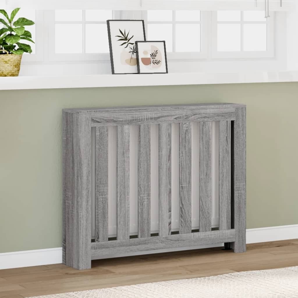 HOMMIE Heizkörperverkleidung Landhausstil - Heizungsverkleidung für Schlafzimmer - Grau Sonoma 104x20x82cm Holzwerkstoff DE430473 - Klima- & Heiz...