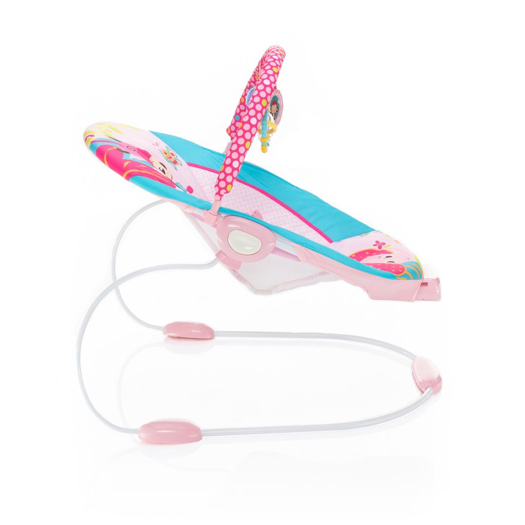 Babywippe Happy Safari Rosa mit Schaukelfunktion, Vibration