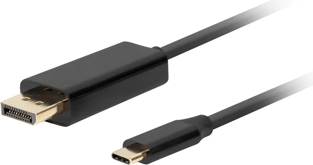 Adattatore Lanberg USB-C a DisplayPort 1m - Cavo Video 4K Ultra HD Nero