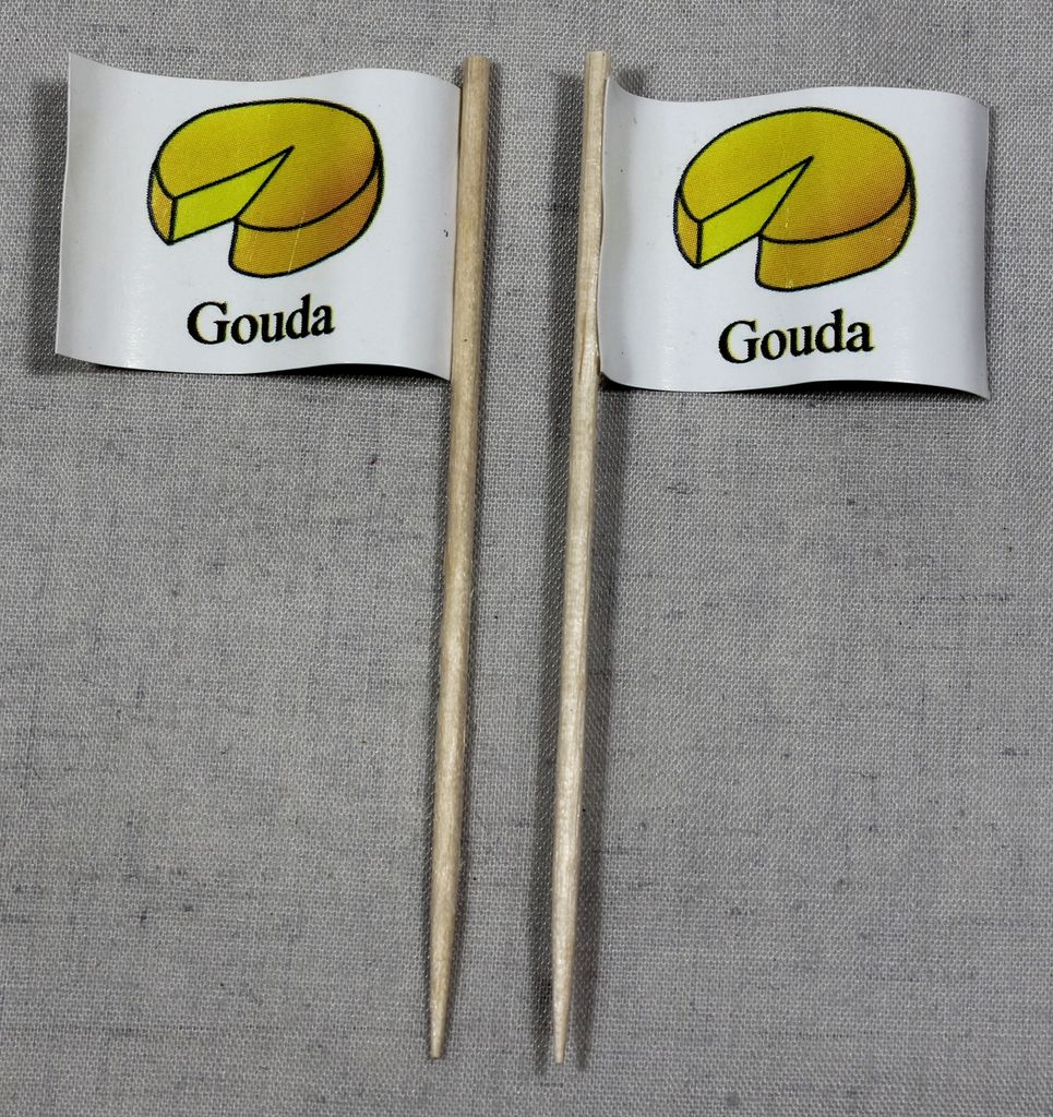 Party-Picker Flagge Gouda Käse Papierfähnchen in Spitzenqualität 25 Stück Beutel