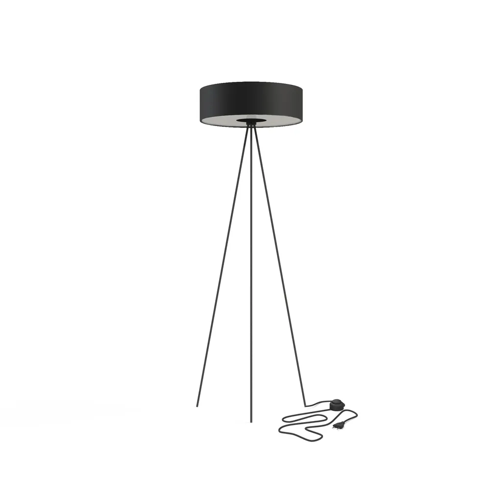 Lampe sur pied LED pour bureau ou salon Nowodvorski CADILAC 7988 noir