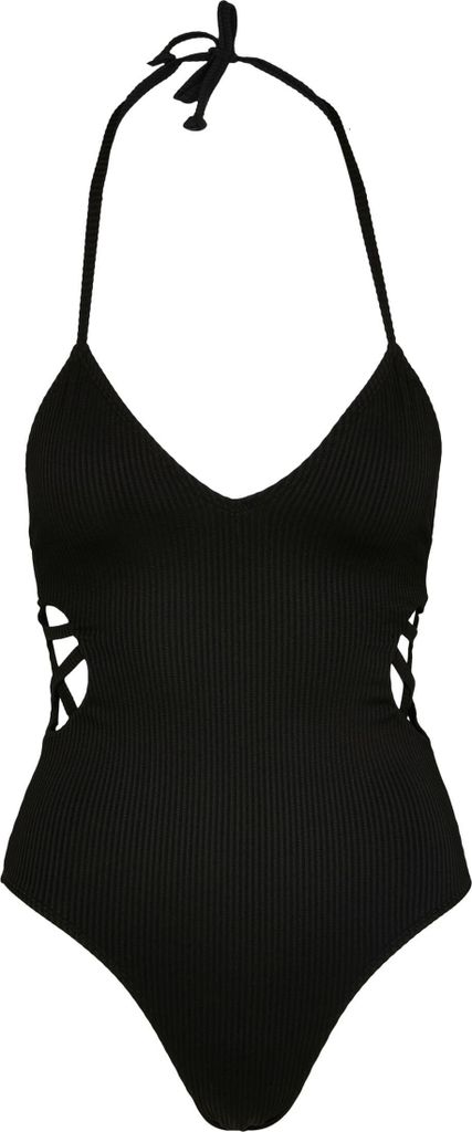 Urban Classics Ladies - Rib Swimsuit schwarz - XS