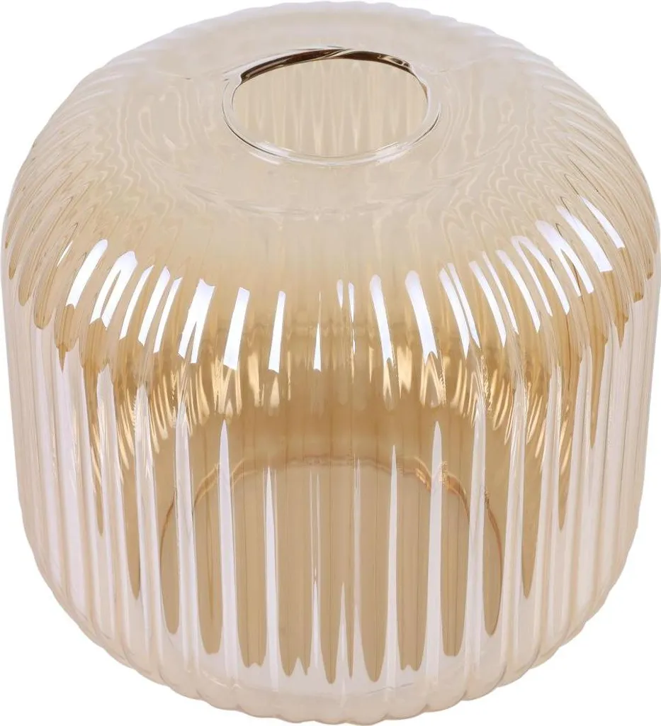 Paralume Vetro Riffle Miele 15cm - Luce Dorata per i Tuoi Momenti Relax