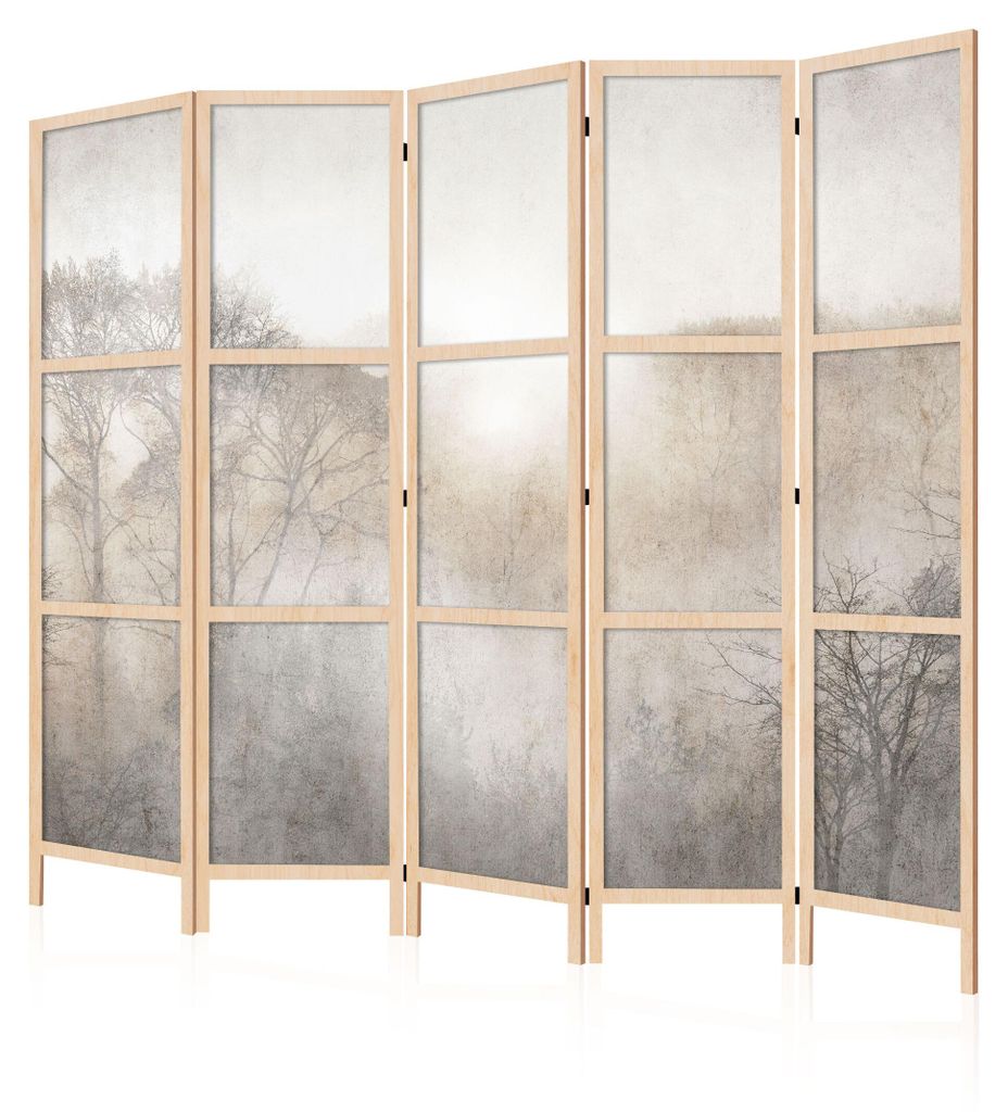 LUMASOUL Paravent einseitig, Paravent Raumteiler fur Innen, Motiv Wälder Japanisch 4, 225x172 cm