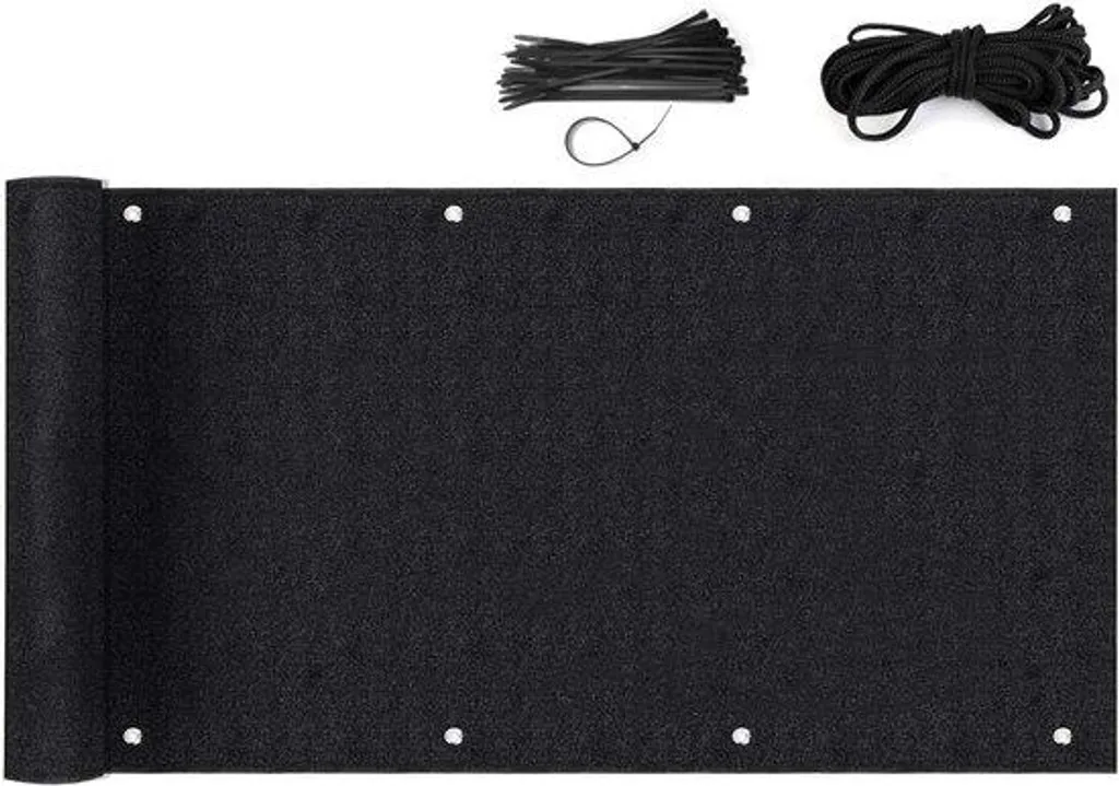 Pare-soleil noir 90 x 400 cm avec protection UV et intimité totale 100%