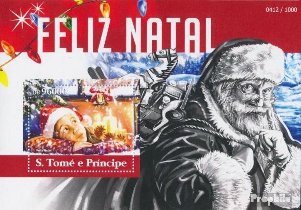Briefmarken Sao Tome e Principe 2015 Mi Block 1131 (kompl. Ausgabe) postfrisch Frohe Weihnachten