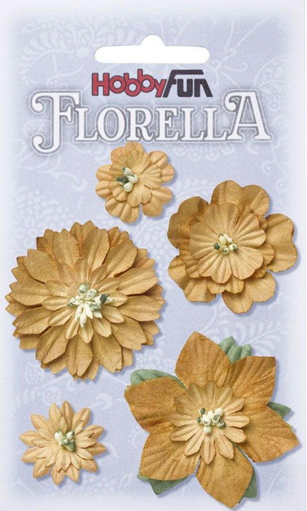 FLORELLA Blüten beige - 2,5 / 5,5 cm