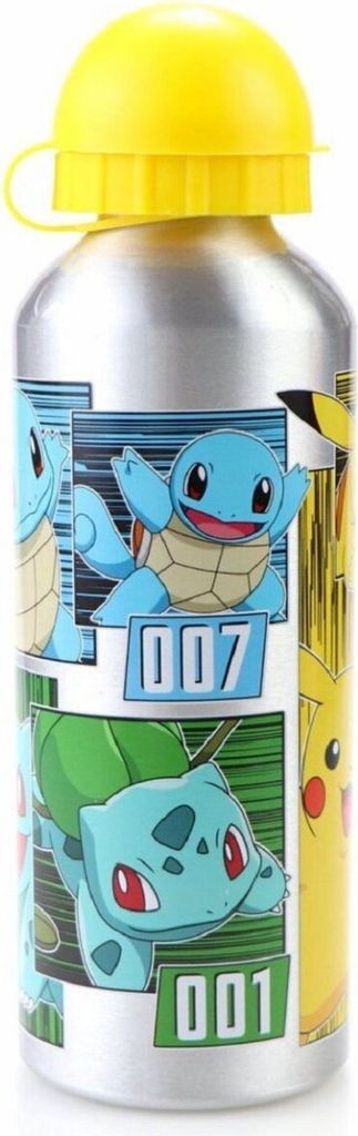 Pokémon Kinder Wasserflasche Trinkflasche aus Aluminium 500 ml Silber