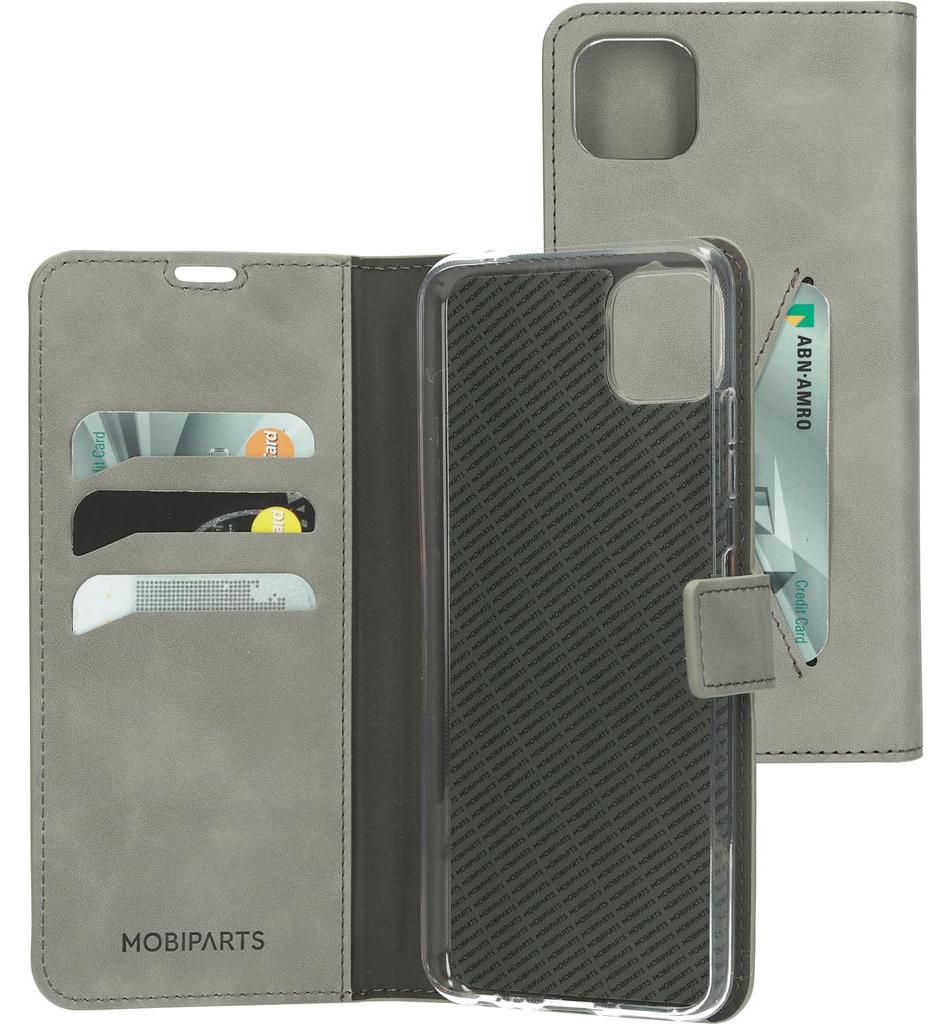 Mobiparts Classic Wallet Handyhülle für Samsung Galaxy A22 5G Hülle Klapphülle Geldbörse - Granite Grey