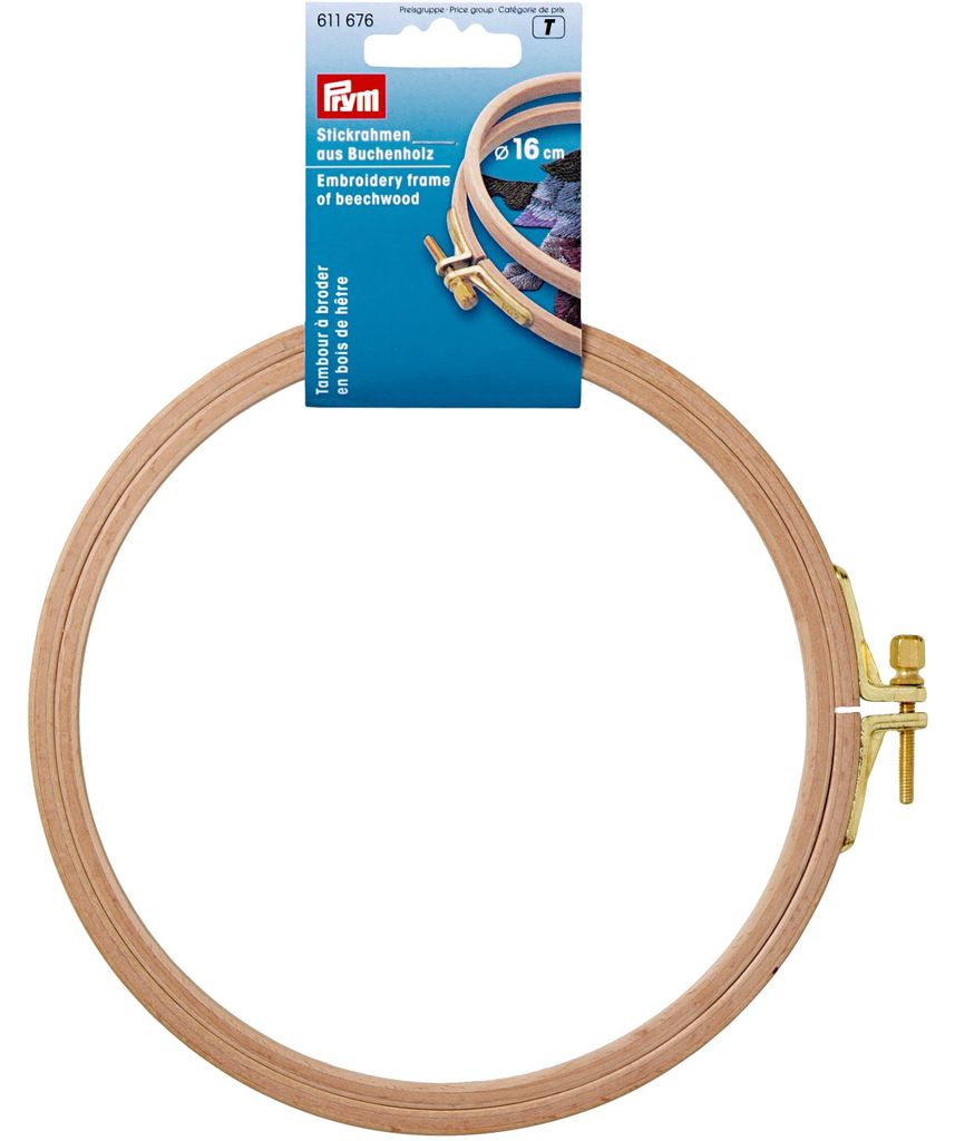 Cadre de broderie rond en bois de hêtre, 16 cm Image du produit 