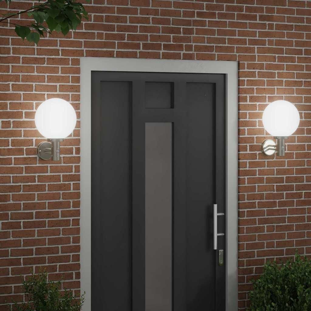 vidaXL Außenwandleuchte 2 pcs Silber 28 x 25 x 38 cm