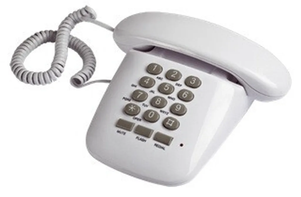 Téléphone Filaire Brondi Sirio Blanc 26174 avec Grandes Touches Rétro