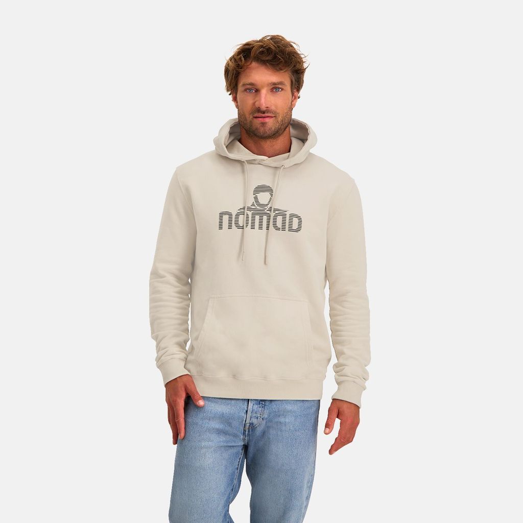 NOMAD Rolleston Hoodie Herren | L | Beige | Kapuzenpullover | 100% Biologische Baumwolle | Super Bequem