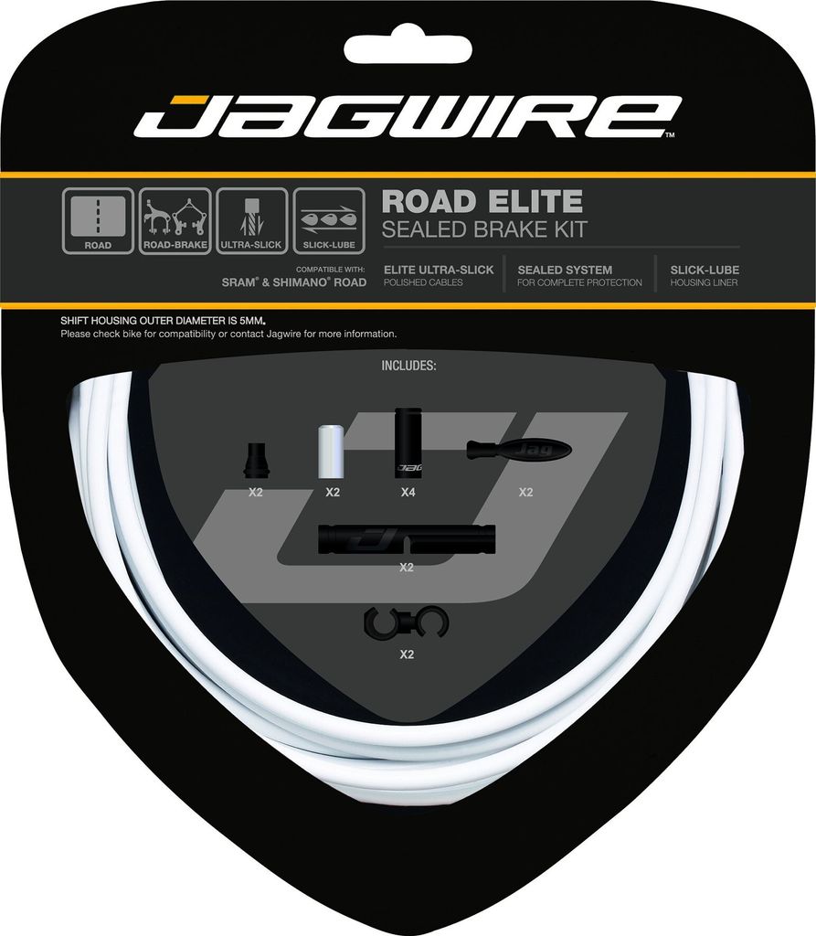 Jagwire Road Elite versiegeltes Bremsset – weiß