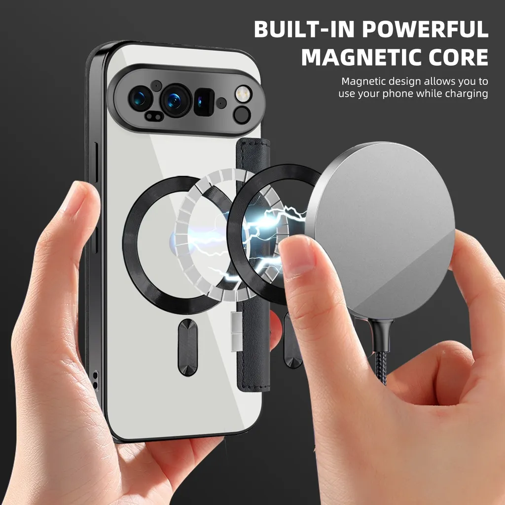 Custodia a portafoglio per Google Pixel 9 Pro 5G, in pelle PU