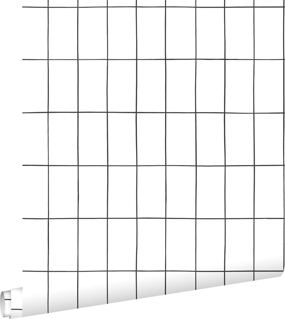 ESTAhome carta da parati piccole tegole bianco e nero 53 cm Immagine del prodotto 