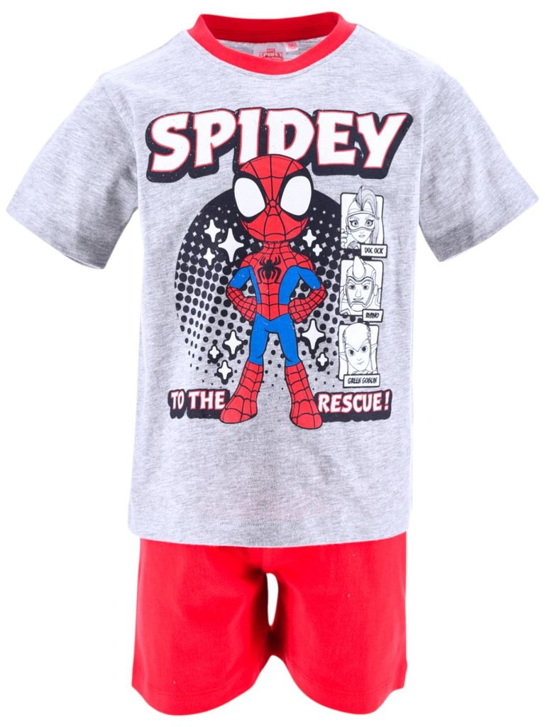 Schlafanzug kurz Spidey Hellgrau 92 cm
