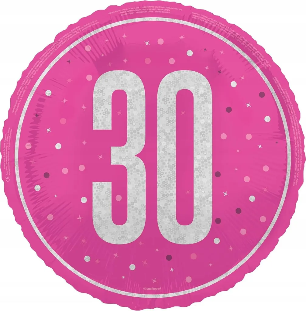 Ballon Hélium Décoration de Table Glitz Pink 45cm pour Fête et Soirée