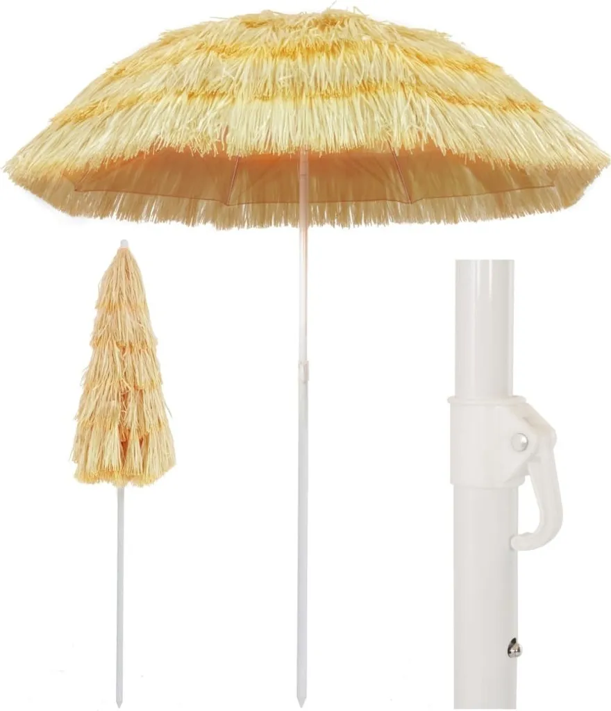 Ombrellone Spiaggia Hawaii 180cm The Living Store - Stile Tropicale Naturale