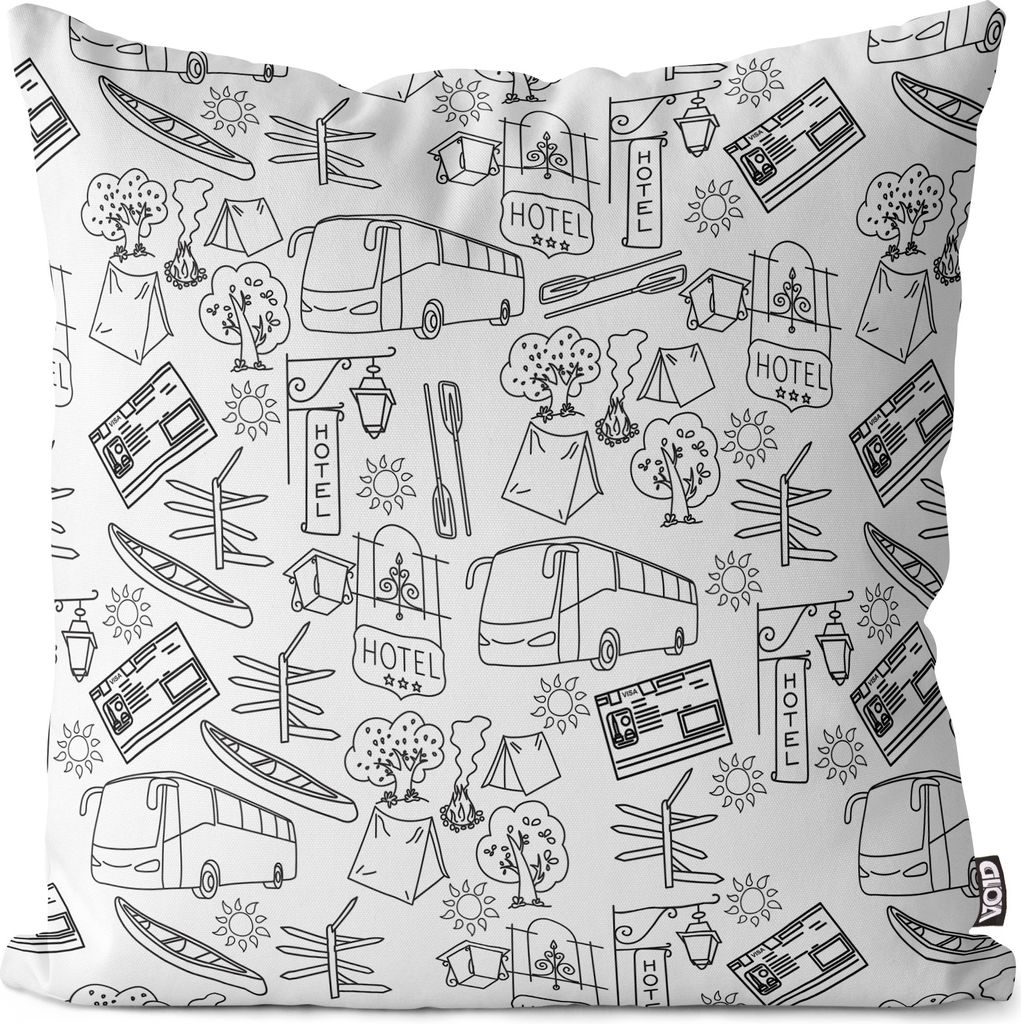 VOID Reisen Grafik Tour Bus Kissenbezug Kissenhülle sofa couch wohnzimmer dekoration wasserfest Outdoor Kissen bezug deko