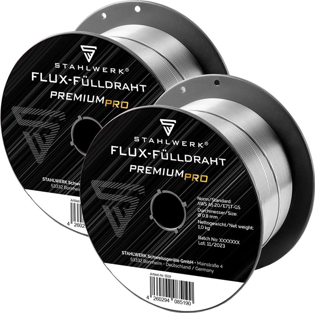 STAHLWERK Fülldraht MIG/MAG Ø 0,8 mm E71T-GS S100/ D100 Produktbild 
