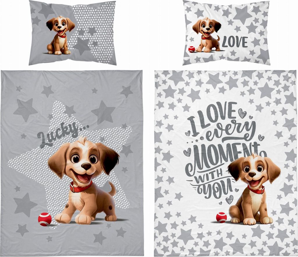 Bambusbettwäsche 100x135 Hund Produktbild 