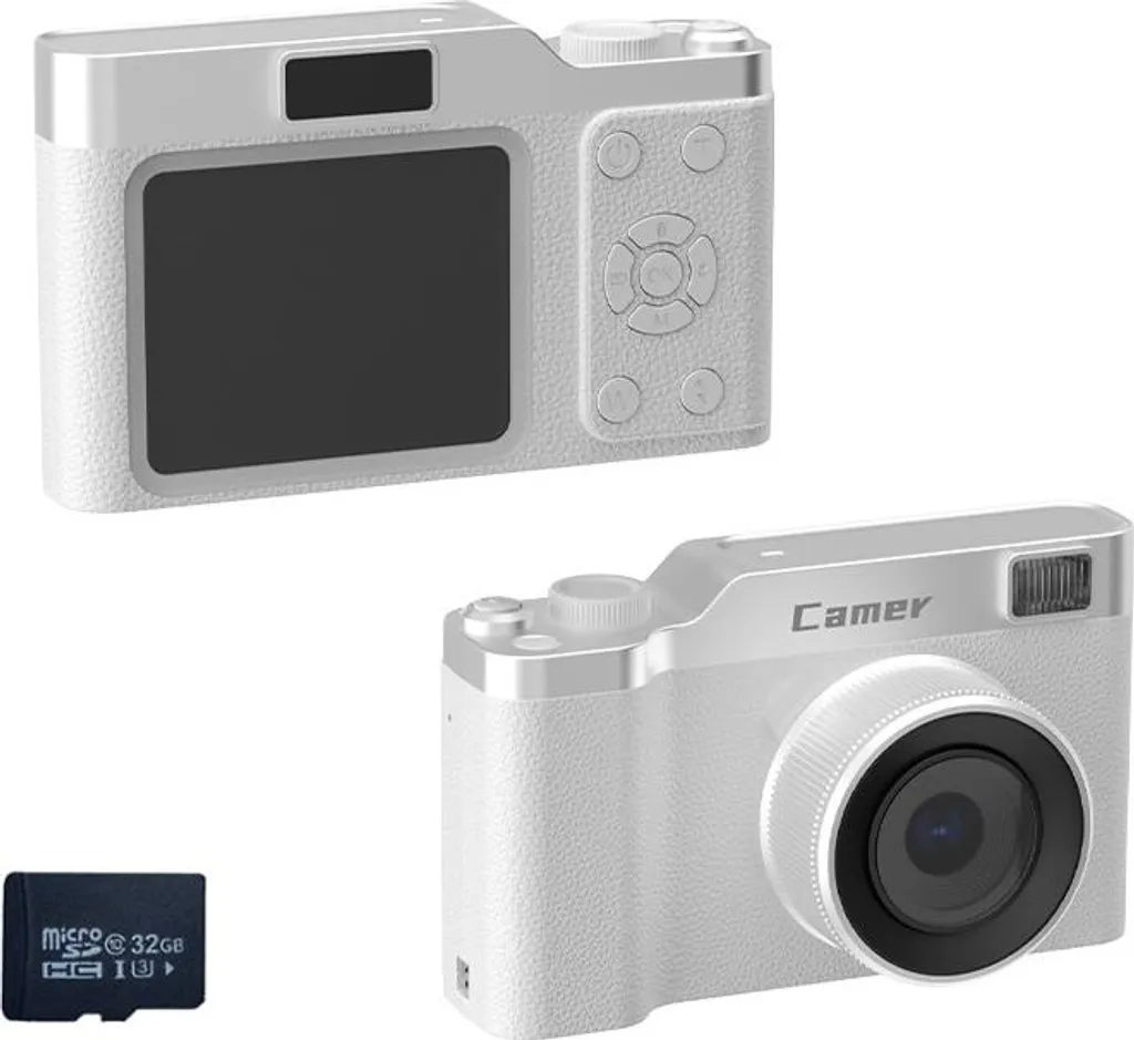 Prima Fotocamera INF per Ragazzi e Bambini - Zoom 5x Bianco