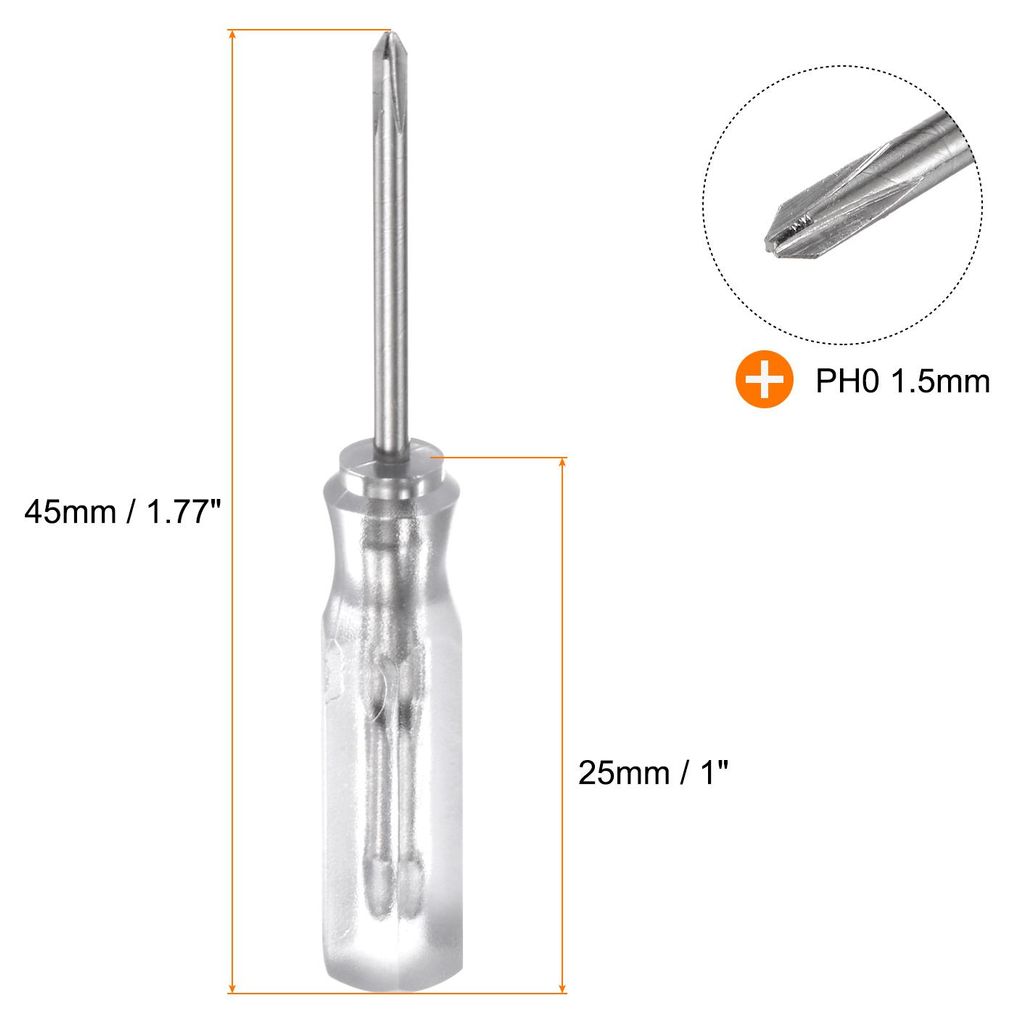 4 Stš¹ck PH0 Mini Kreuzschraubendreher Set Kleine Schraubenzieher Set 1.5mm Magnetisch Kreuzkopf 45mm L?nge Feinmechaniker Schraubendreher Set f...